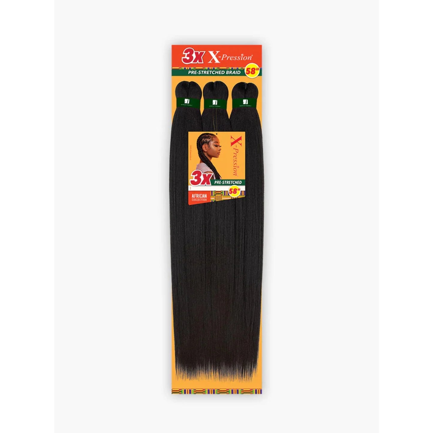 Pre-Stretched Xpression Braiding Hair Pack of 3