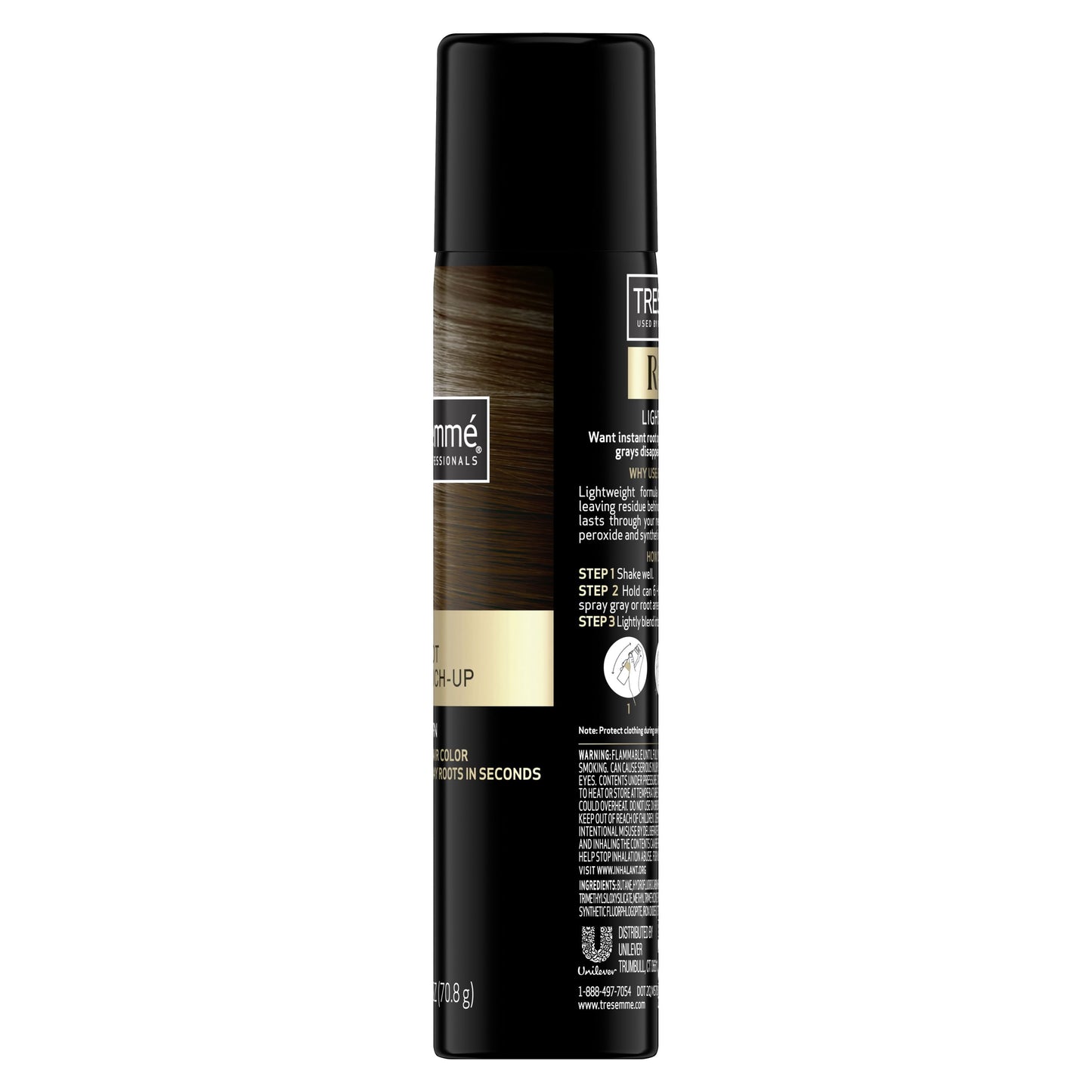 Tresemme Temporary Hair Color Root Touch-Up Spray for Light Brown Hair Ammonia-Free, 2.5 Oz