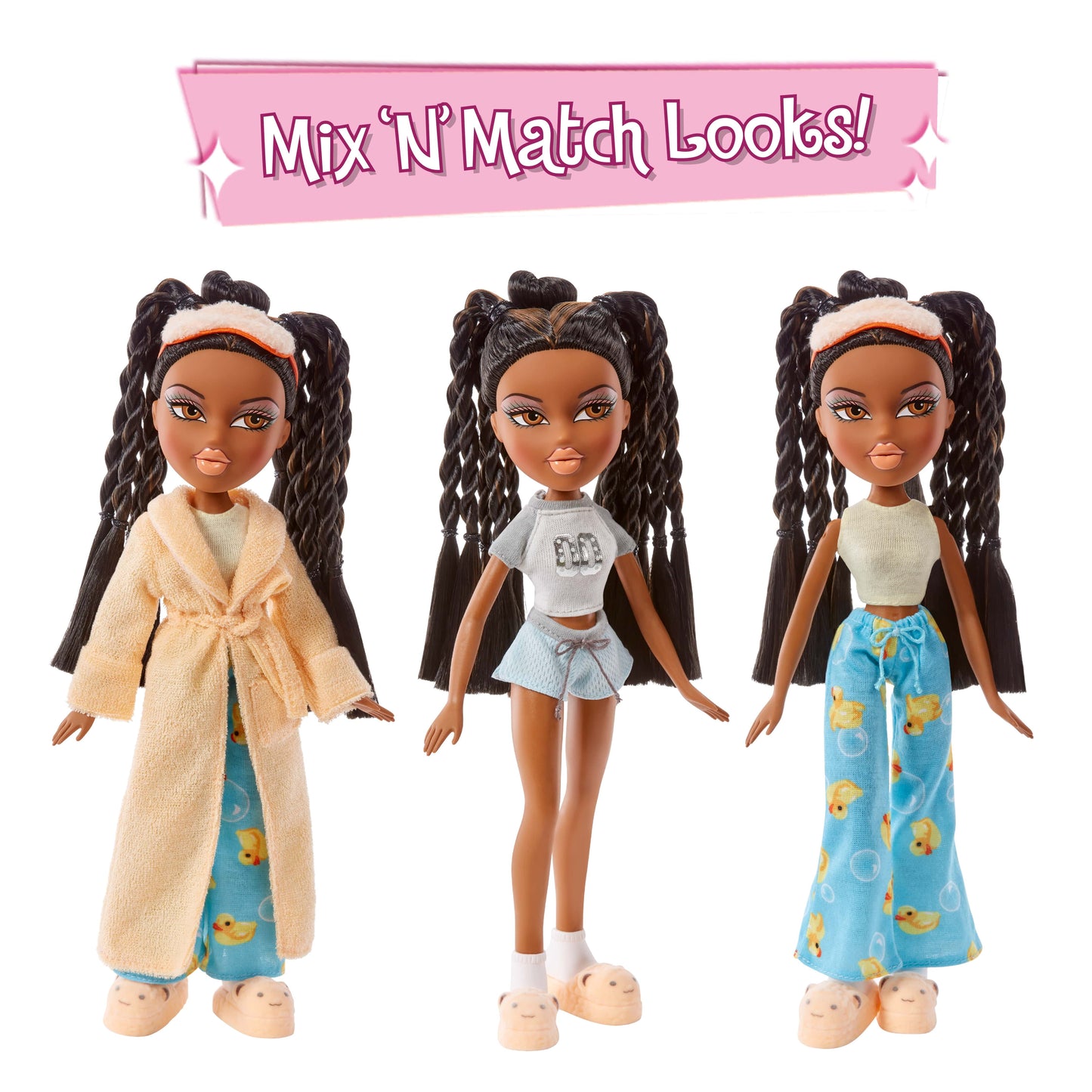 Slumber Party Sasha Fashion Doll with 2 Sets of Pajamas, Plush, and Accessories