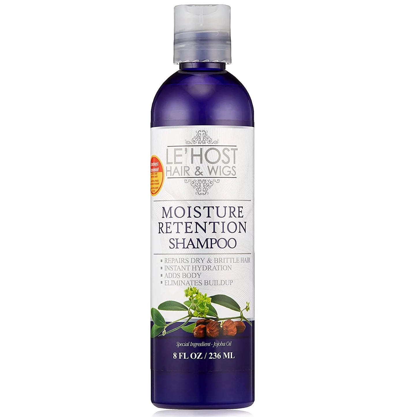 Le'Host Moisture Retention Shampoo Nourishes Strengthens & Adds Flexibility, 8 Oz., Dry Hair