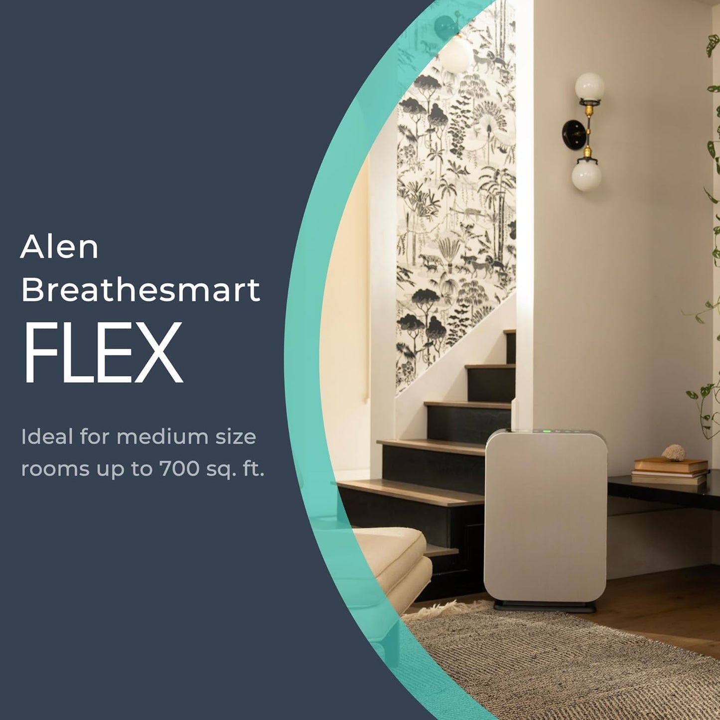 Air Purifier Breathesmart Flex HEPA with Fresh Filter + Carbon | 1400 Sq. Ft | Perfect for Bedrooms & Home Offices - Captures Allergens, Dust, & Mold + Household Odors & Smoke - White