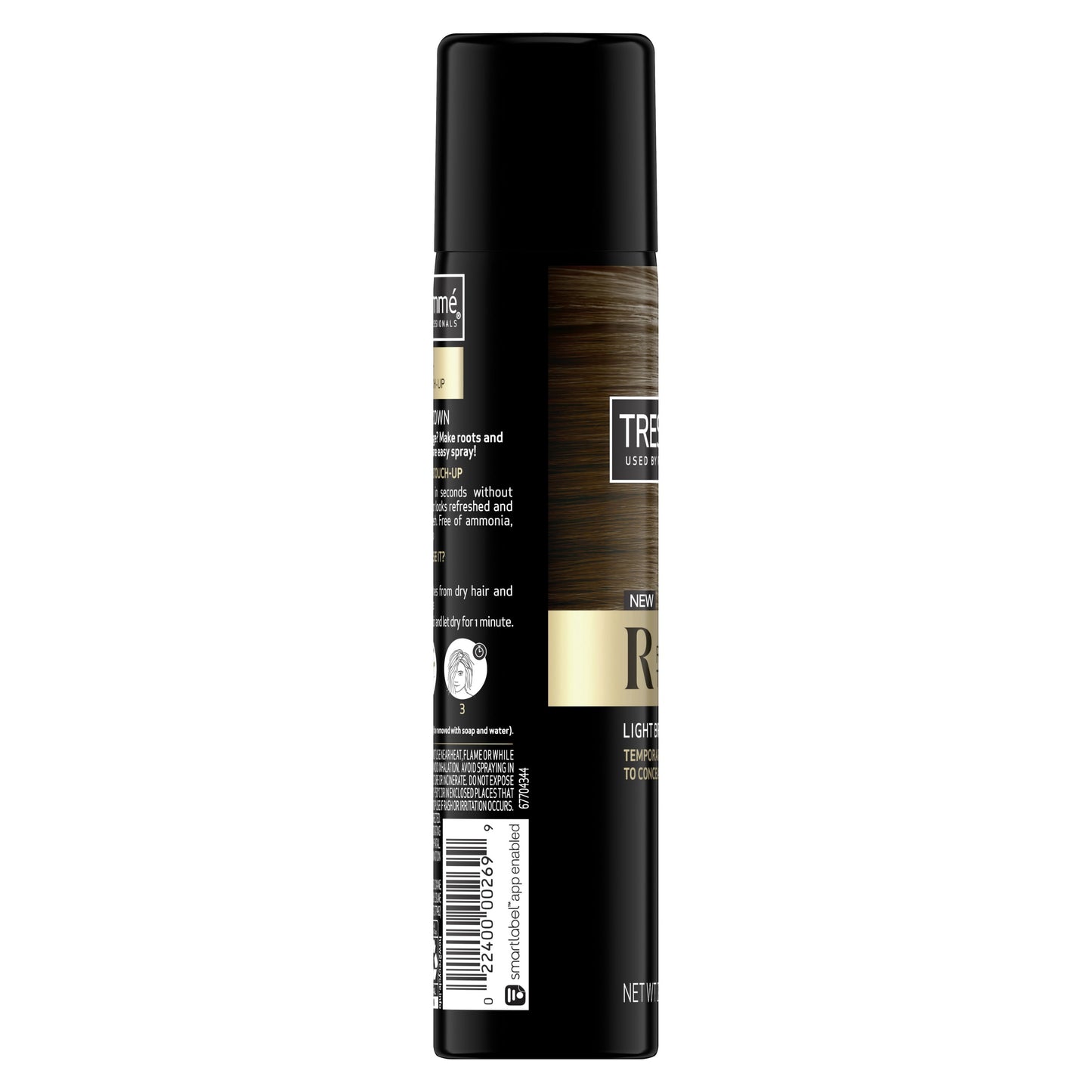 Tresemme Temporary Hair Color Root Touch-Up Spray for Light Brown Hair Ammonia-Free, 2.5 Oz