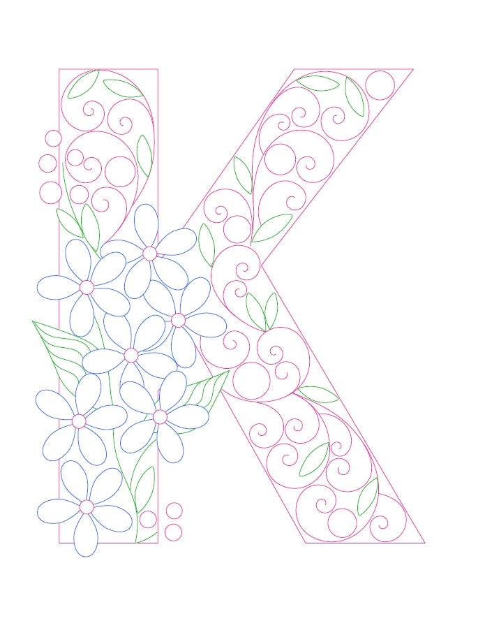 Paper Filigree Painting Kit - Letters