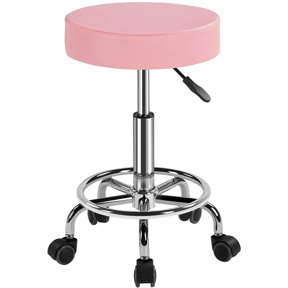 Stools with Adjustable Height & Swivel, 264.5 Lb. Capacity, Pink