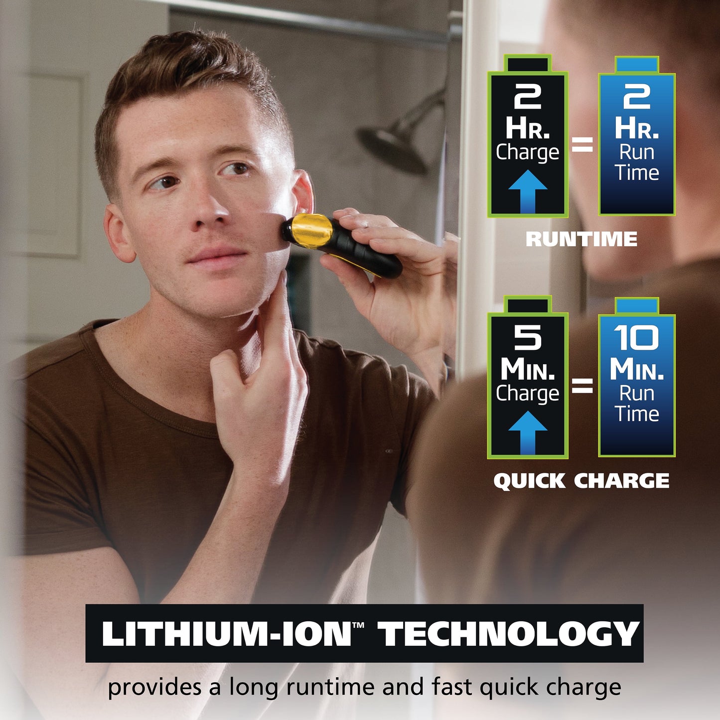 Compact Life Proof Rechargeable Lithium Ion Flex Foil Shaver for Men, 3023681