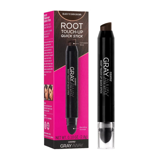 Everpro  Temporary Hair Color Root Touch-Up Quick Stick, Black/Dark Brown, 0.10 Oz