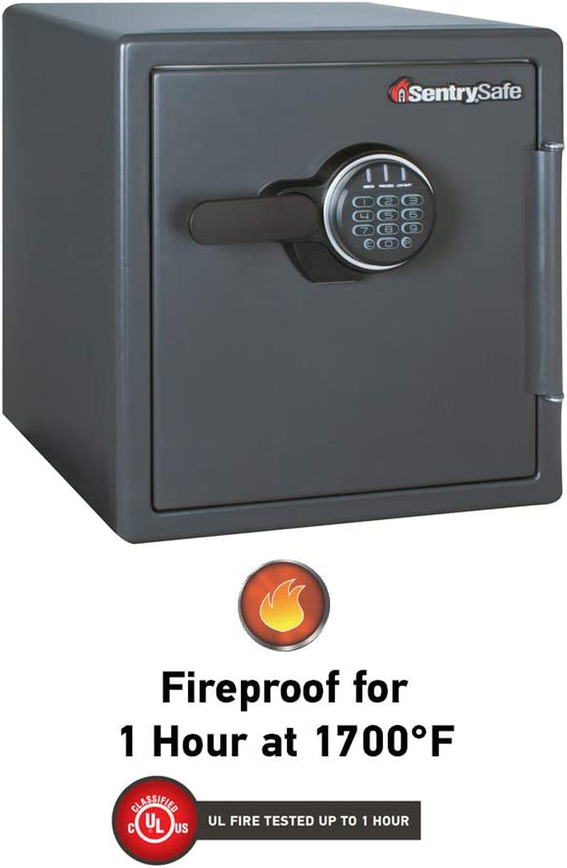 SF123ES Fireproof Safe with Digital Keypad, 1.23 Cubic Feet, Black