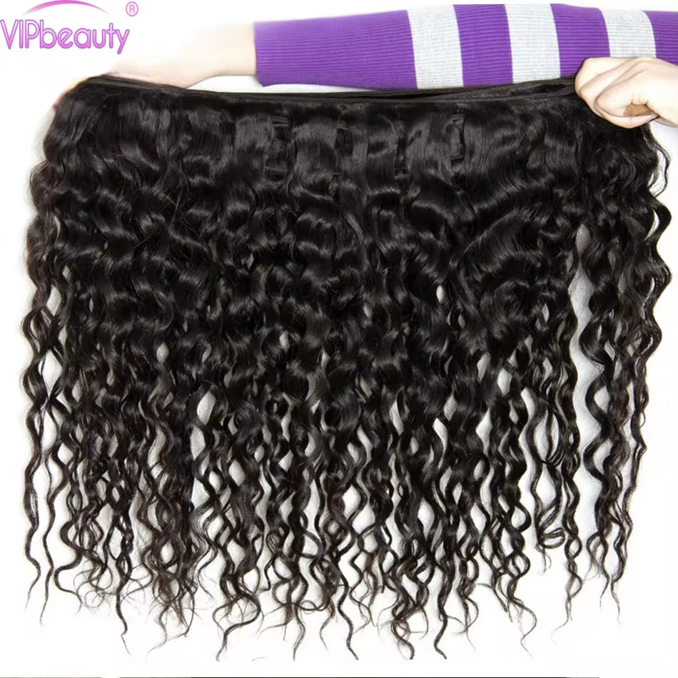 30 Inch Water Wave Bundles Human Hair Peruvian Water Wave Human Hair Bundles Remy Hair Extension Curly Wave Human Hair 3 Bundles