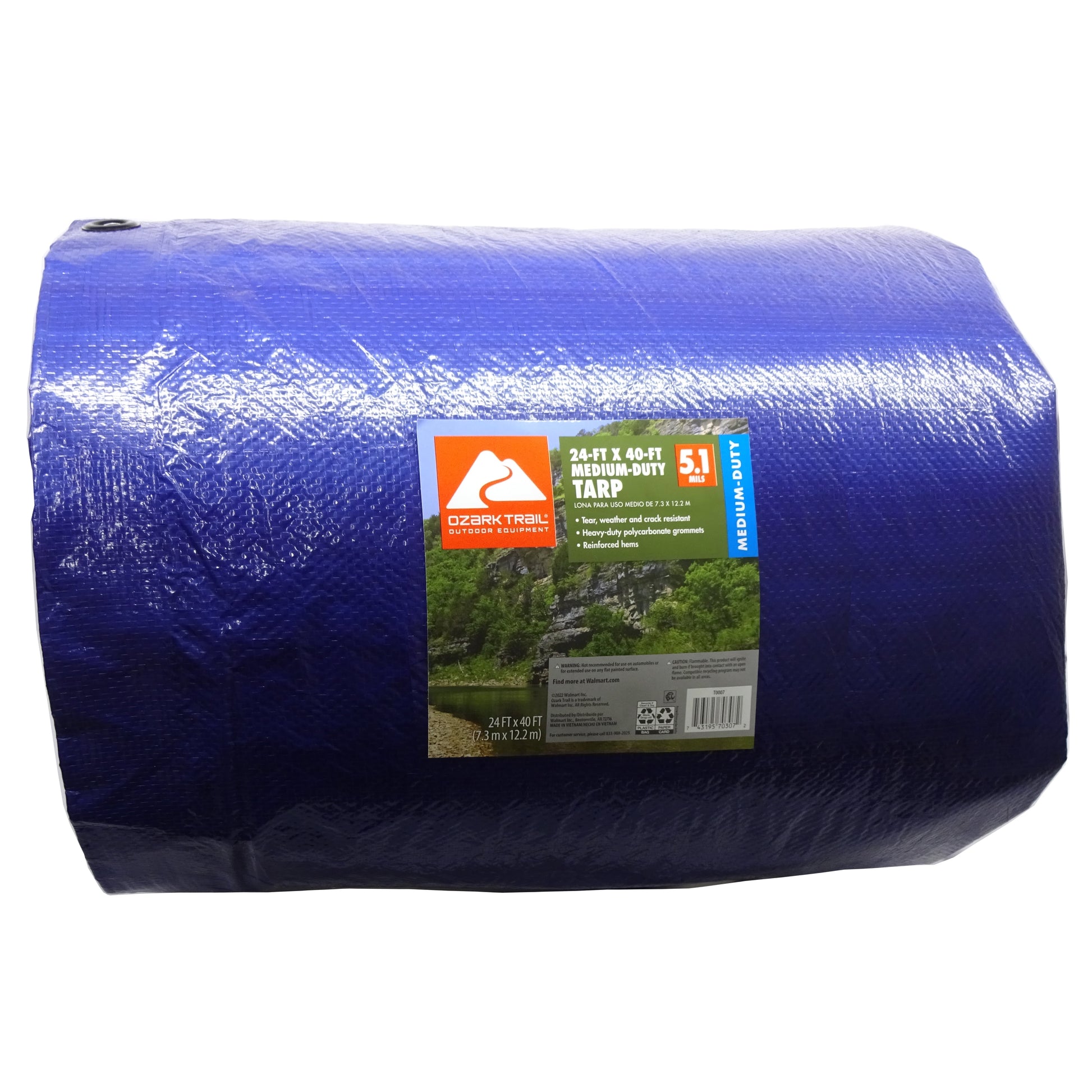 Medium-Duty Tarp, 24’ X 40’, Material PE