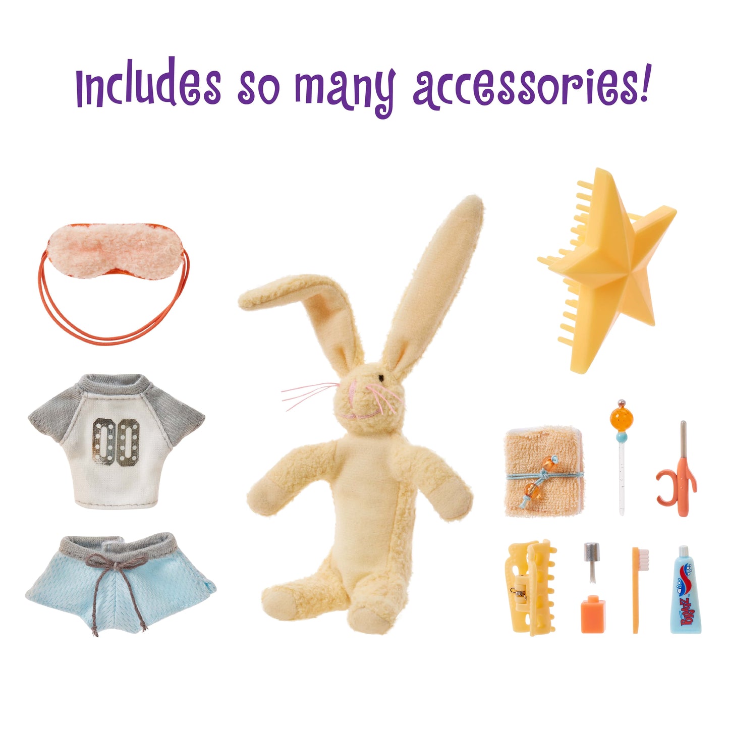 Slumber Party Sasha Fashion Doll with 2 Sets of Pajamas, Plush, and Accessories