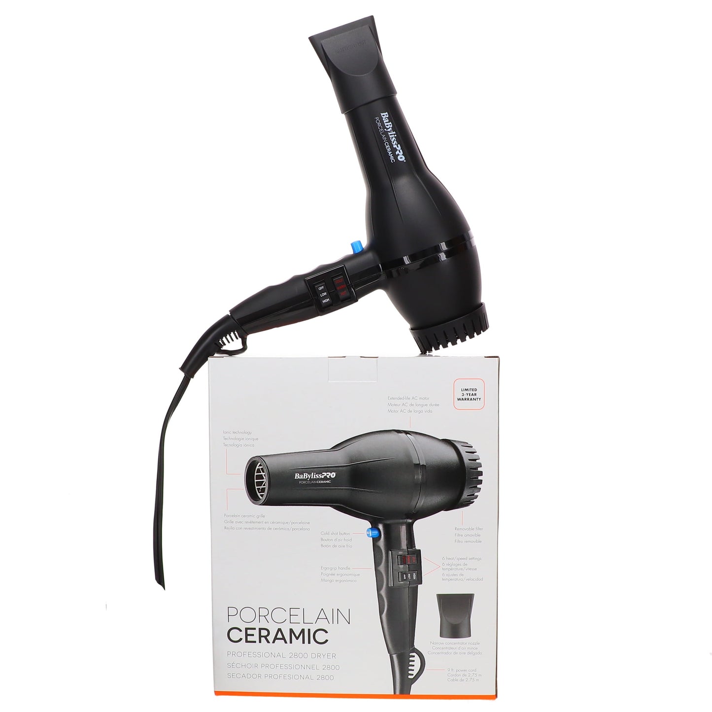 Porcelain Ceramic 2800 Hair Dryer