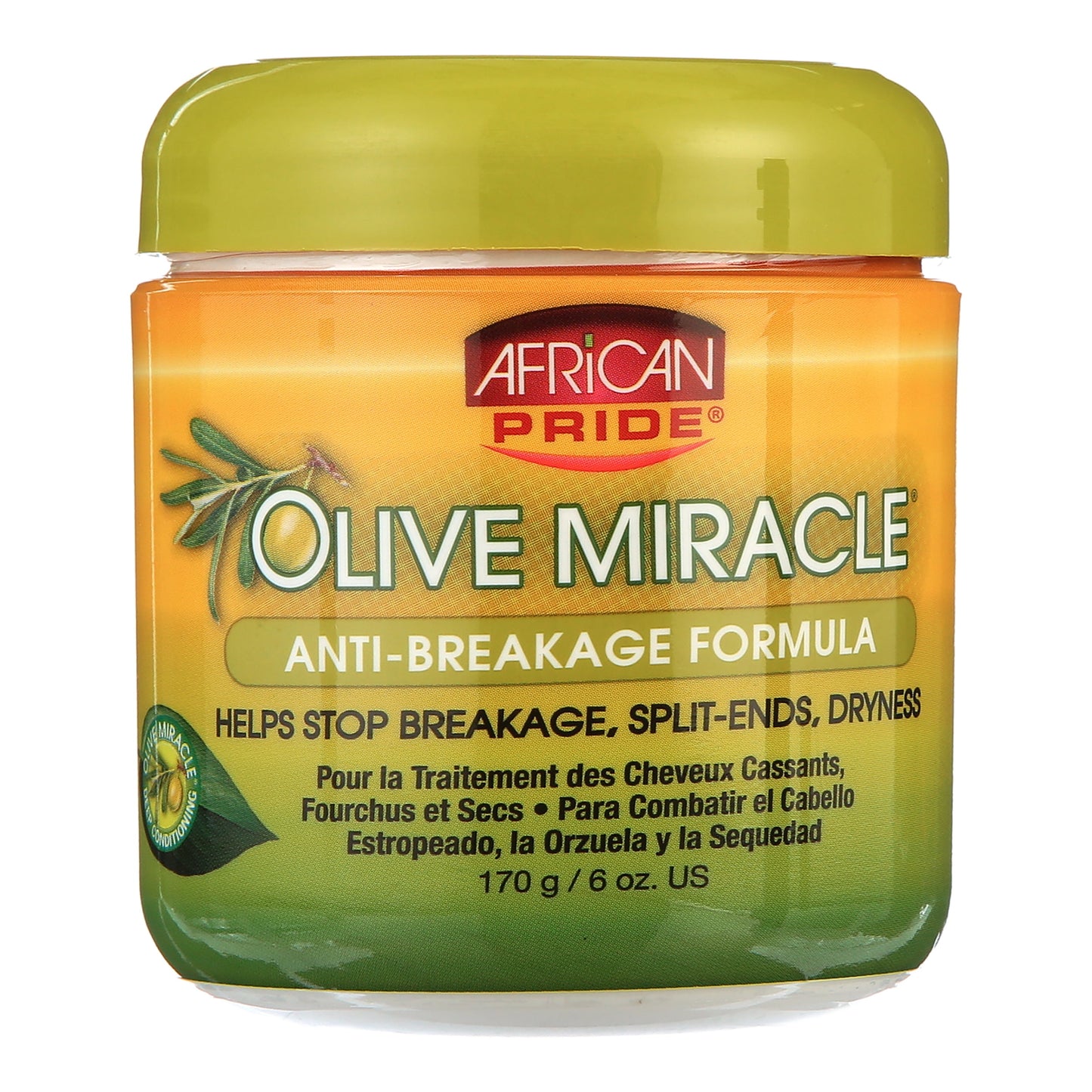 Olive Miracle Anti-Breakage Formula Hair Creme 6 Oz, Wavy Hair