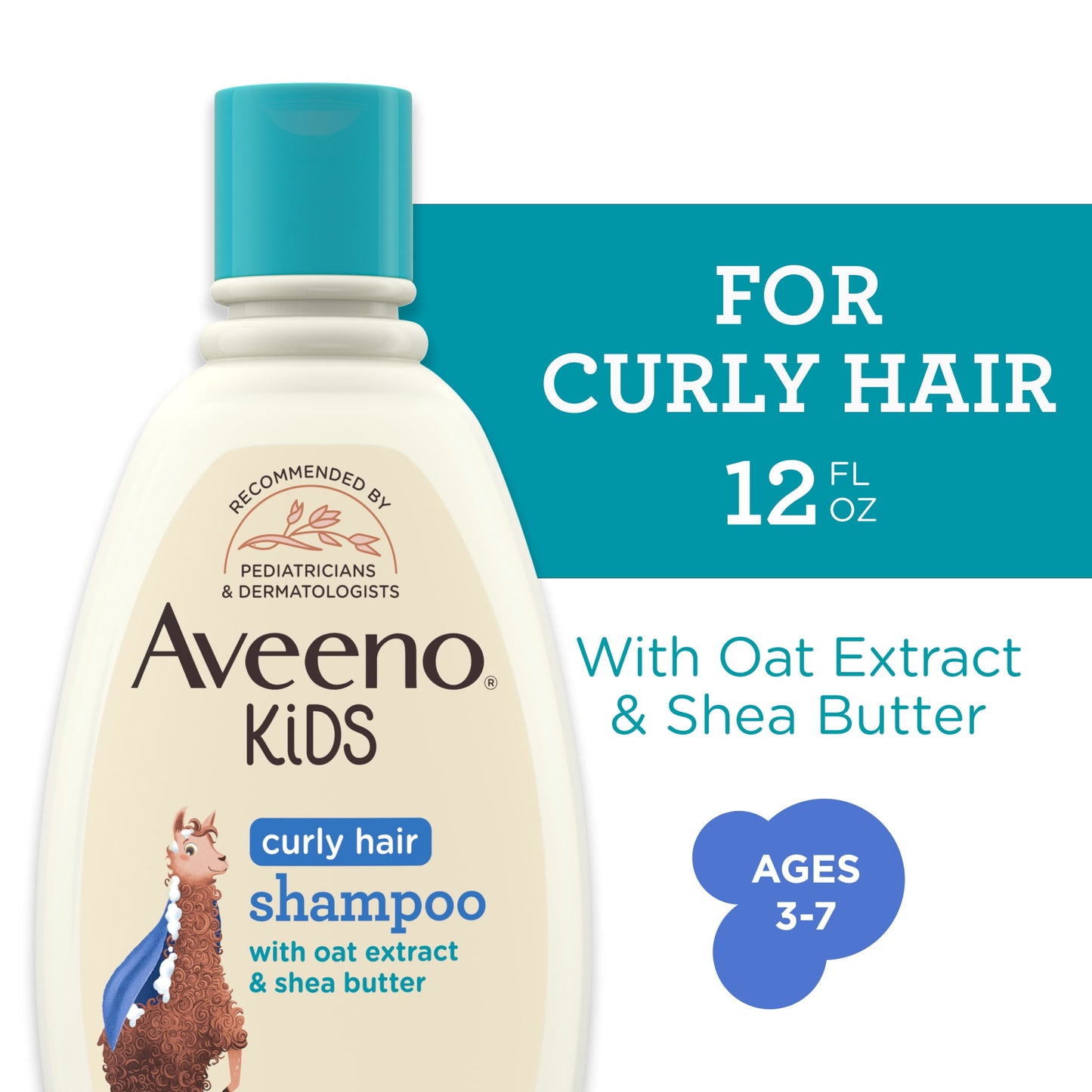 Kids Curly Hair Shampoo, Tear Free Curl Hair Products, 12 Fl Oz