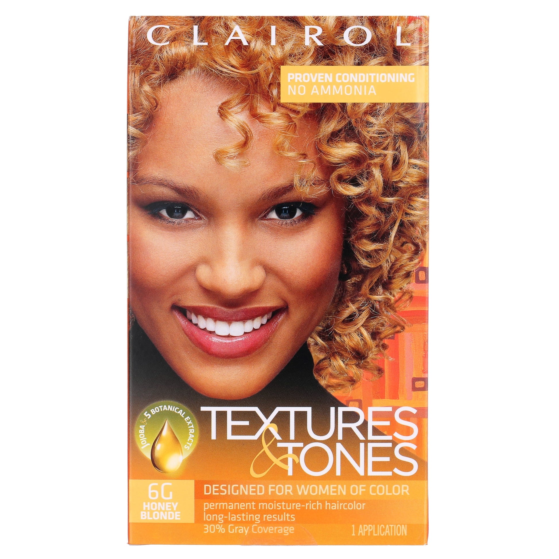 Textures & Tones Ammonia- Free Permanent Hair Color, 6G Honey Blonde, Hair Dye, 1 Application