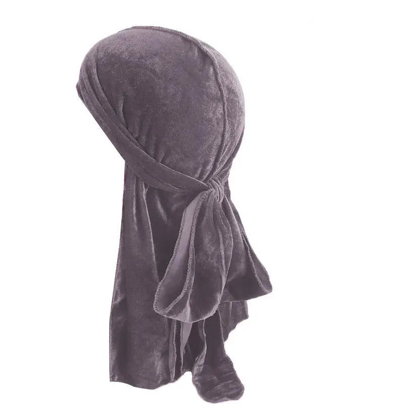 Hot Sales Unisex Men Women Velvet Breathable Bandana Hat Turban Doo Durag Cap