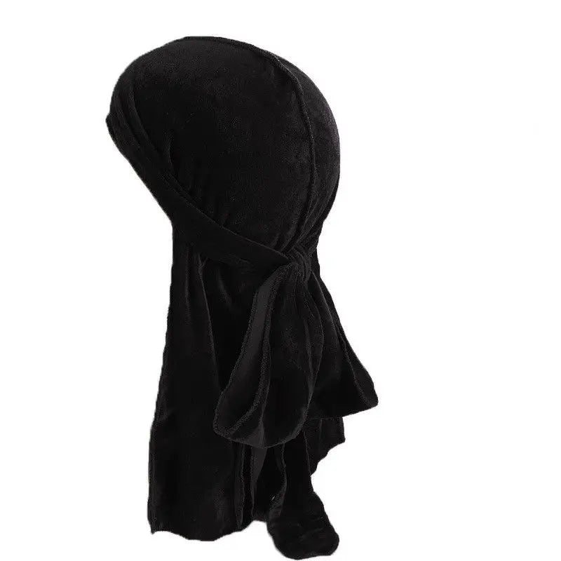 Hot Sales Unisex Men Women Velvet Breathable Bandana Hat Turban Doo Durag Cap