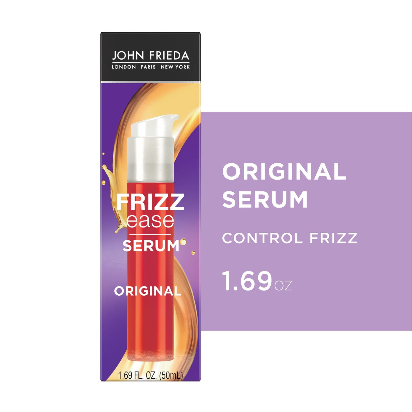 Frizz-Ease Hair Serum Original Formula, Anti-Frizz Heat Protecting, 1.69 Fl Oz