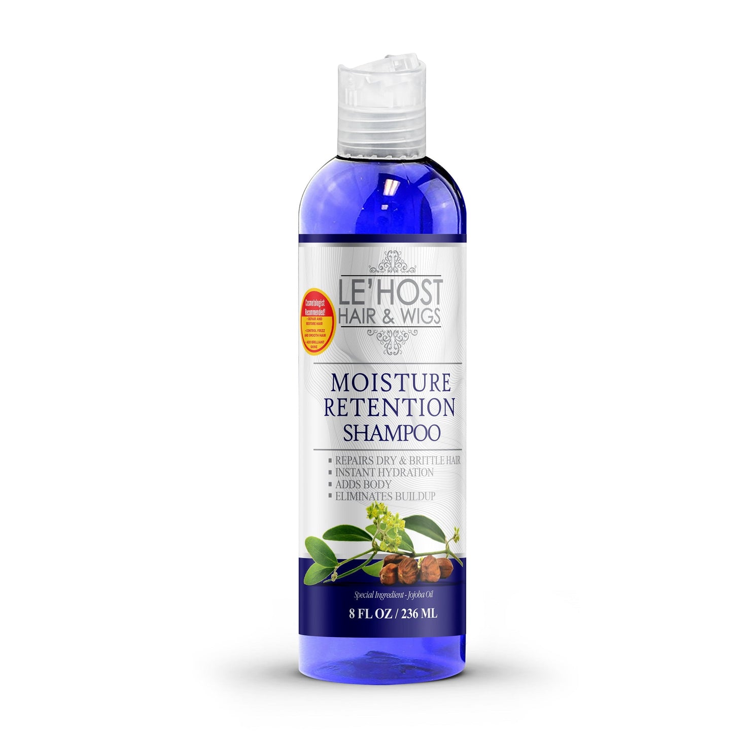 Le'Host Moisture Retention Shampoo Nourishes Strengthens & Adds Flexibility, 8 Oz., Dry Hair