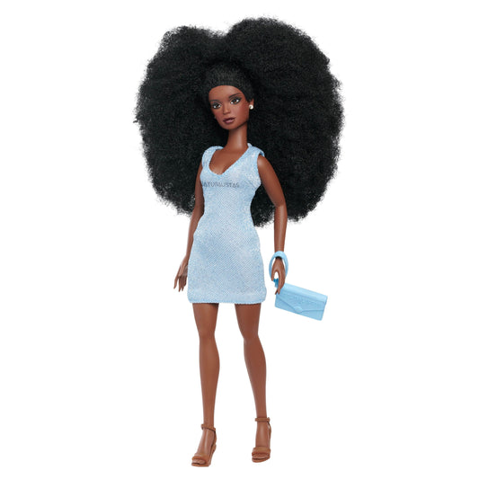 11-Inch Liya Fashion Doll and Accessories with 4C Textured Hair and Deep Brown Skin Tone