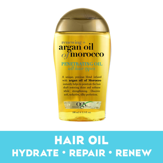 Renewing + Argan Oil of Morocco Penetrating Hair Oil Treatment, 3.3 Oz