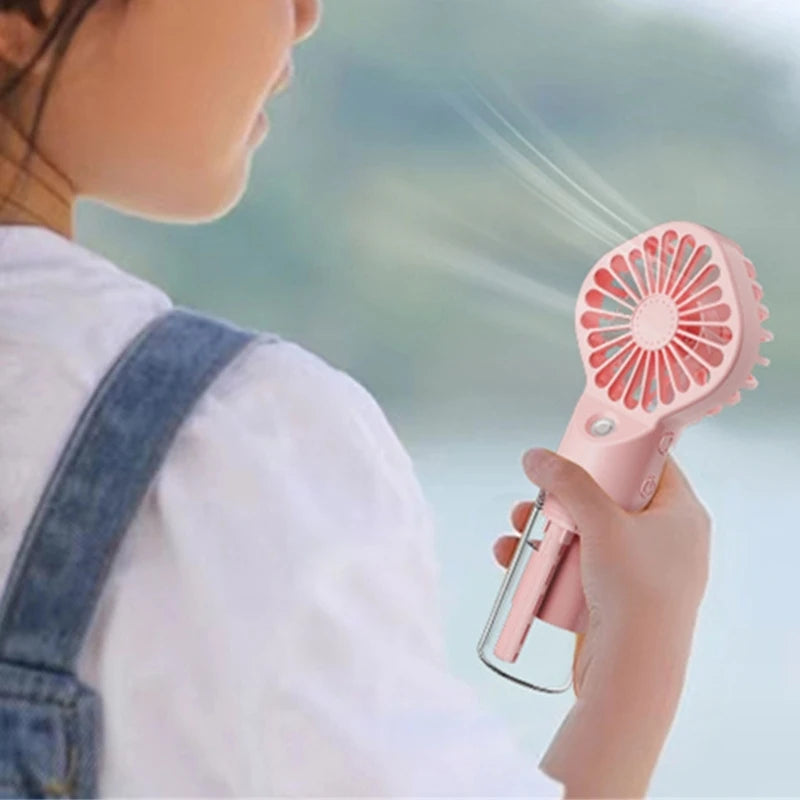 CPDD Portable Water Fan Handheld Misting Fan USB Rechargeable Pocket Fan with Water for Home,Travel, Camping