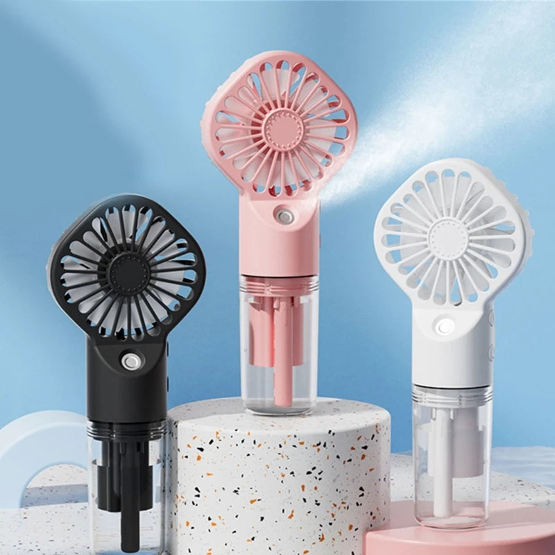 CPDD Portable Water Fan Handheld Misting Fan USB Rechargeable Pocket Fan with Water for Home,Travel, Camping