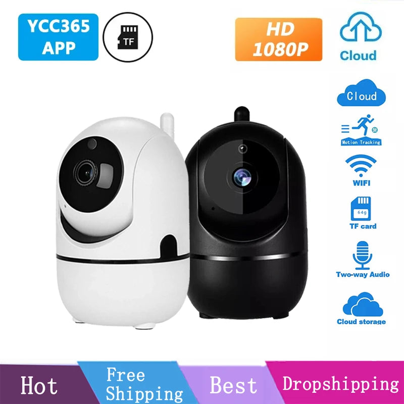 IP Camera YCC365 Plus Smart Home 1080P HD Security camera Auto Tracking Network Wireless Surveillance Night Vision WiFi Camera