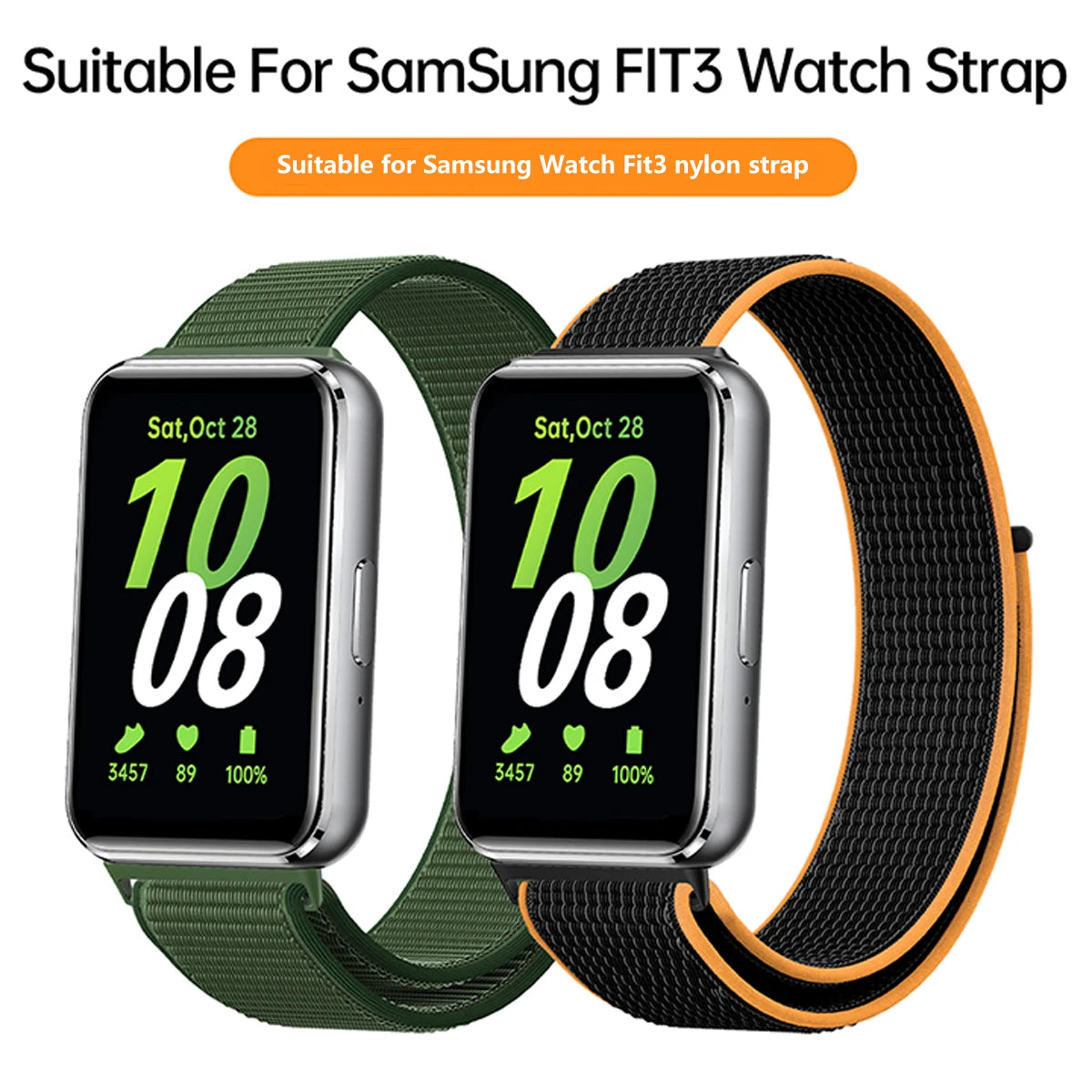 Nylon Loop Strap for Samsung Galaxy Fit 3 Adjustable Elastic Bracelet Suitable for iWatch Samsung Galaxy Fit3 Band Correa