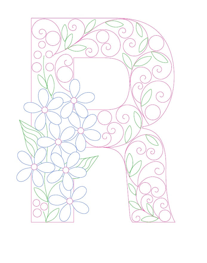 Paper Filigree Painting Kit - Letters