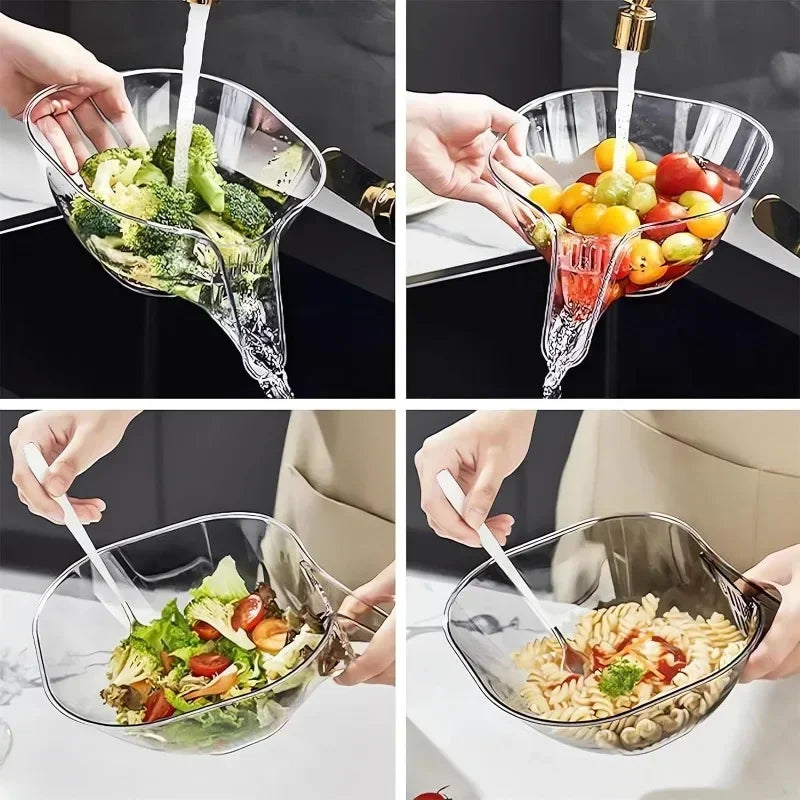 Kitchen Vegetable Drain Basket Household Sink Vegetable Basin Colander Multi-Functional Storage Fruit Plate Kitchen Gadgets