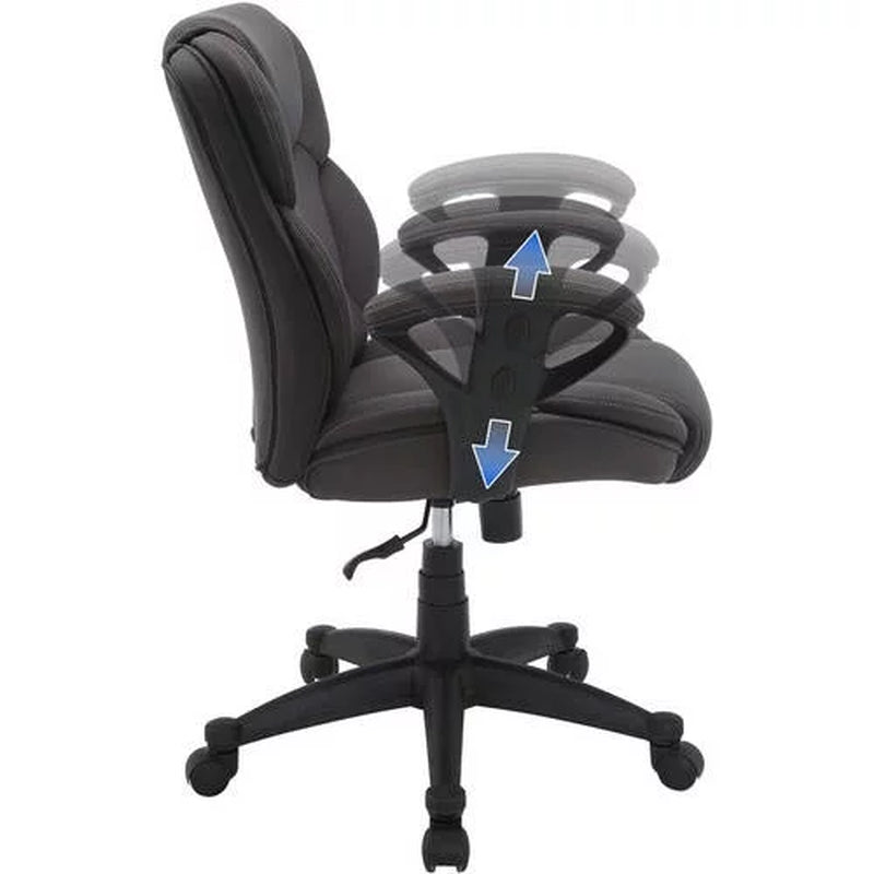 Commercial Grade Task Office Chair, Supports up to 300 Lbs., Dark Gray