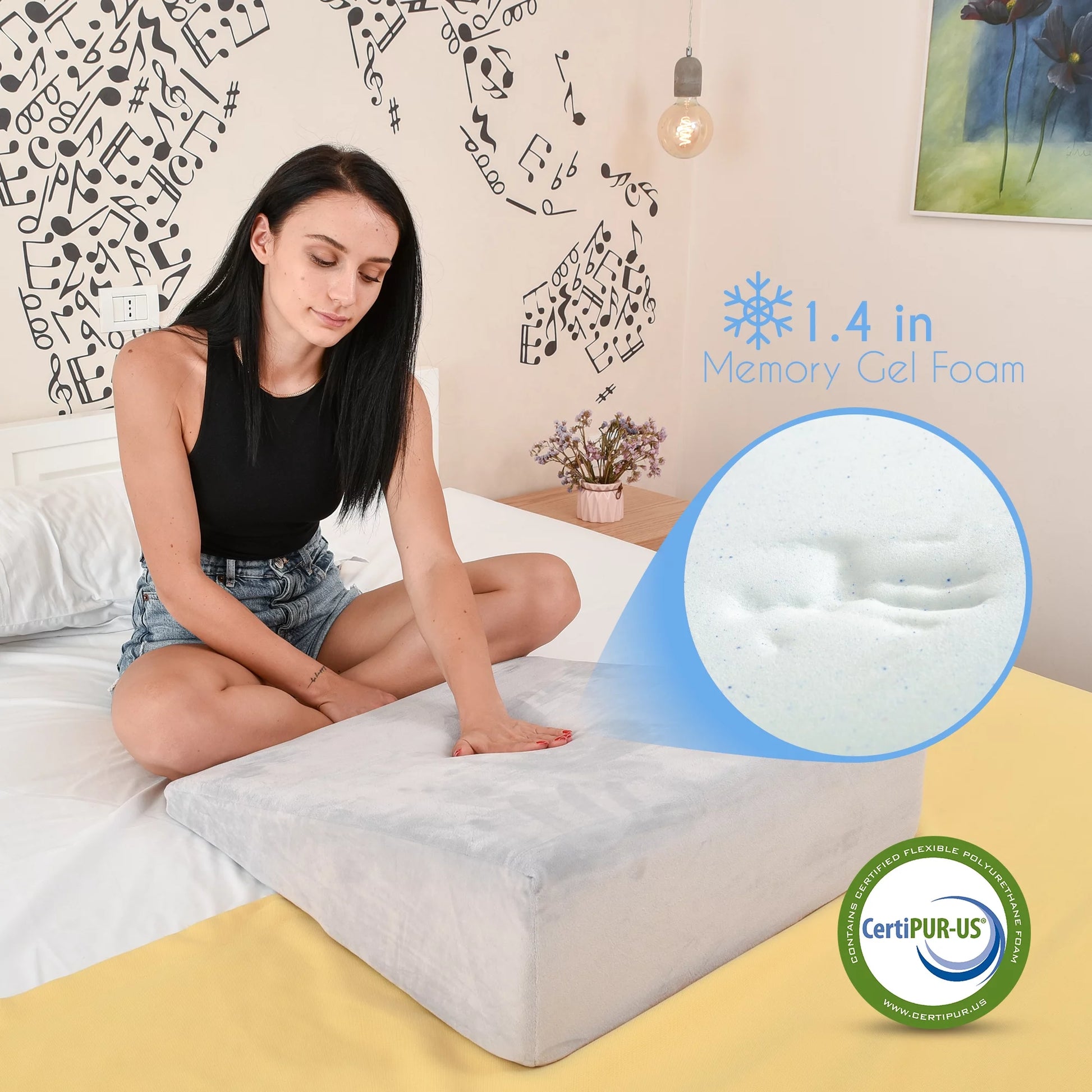 8” Wedge Pillow for Sleeping Multipurpose Elevated Pillows for Back and Neck Pain