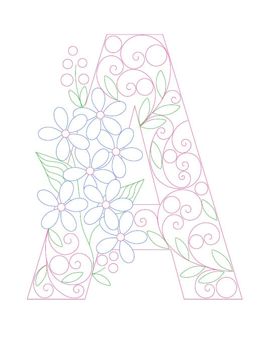 Paper Filigree Painting Kit - Letters