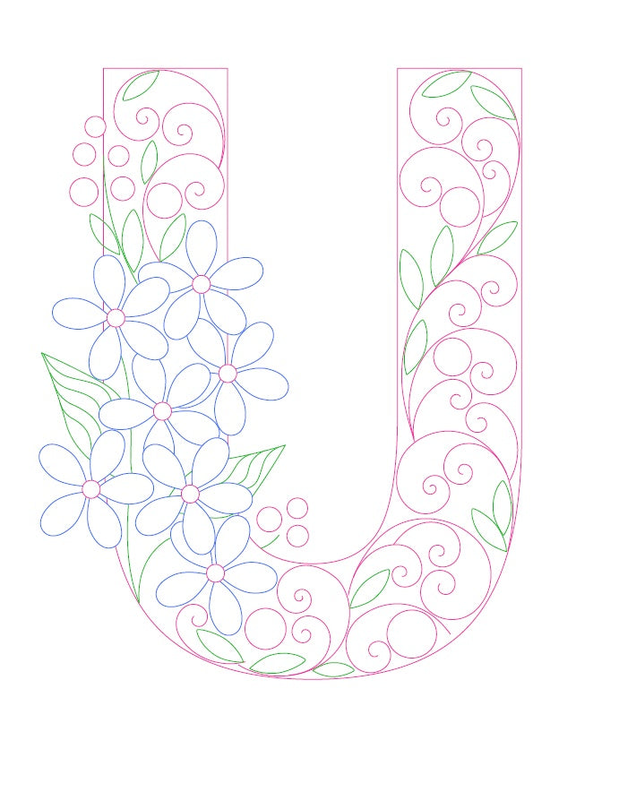 Paper Filigree Painting Kit - Letters