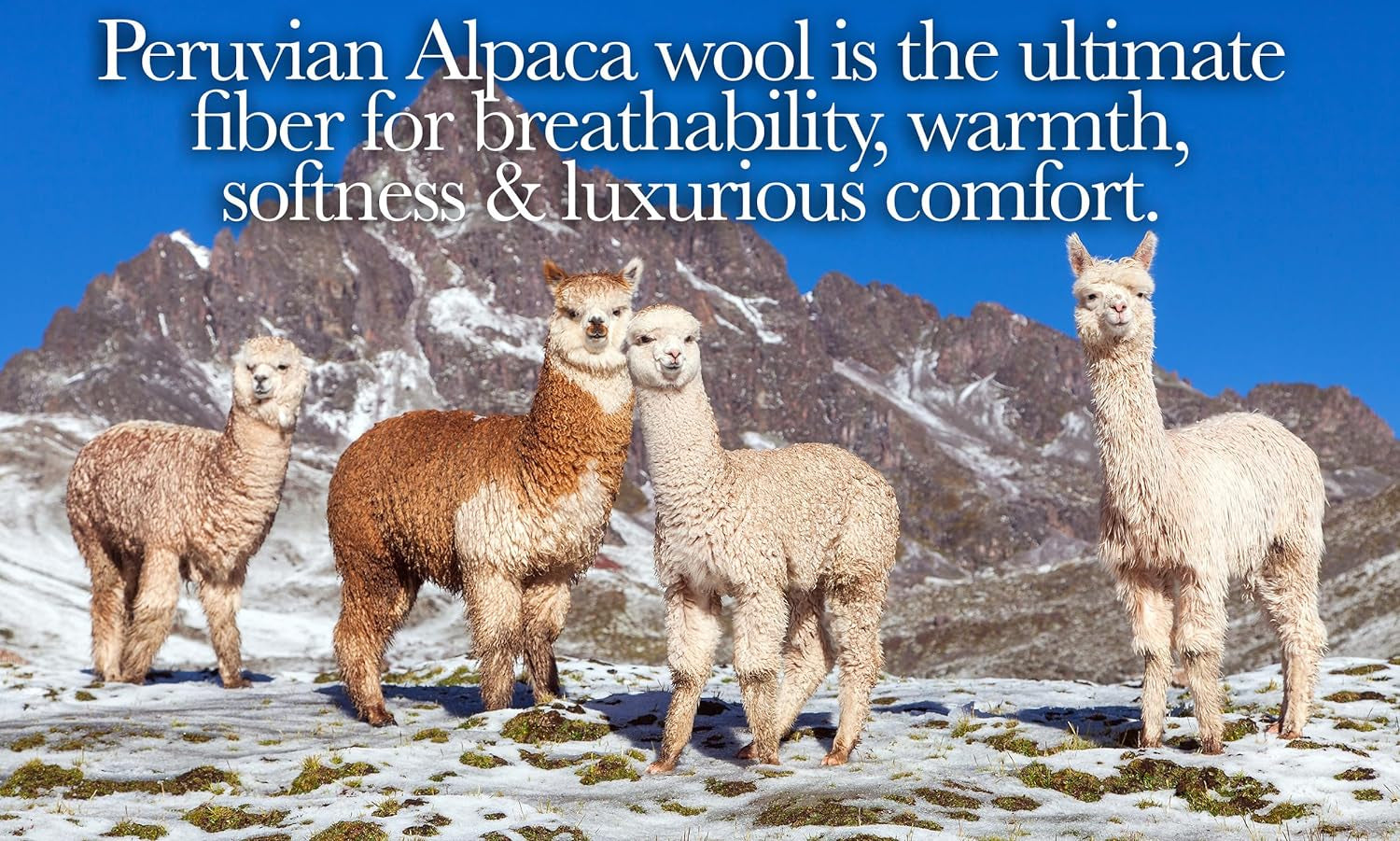 100% Natural Alpaca and Merino Wool Blanket, Andean Collection,King Size Blanket - Thick, Soft and Warm, Rustic Woven Blanket, Made in Peru