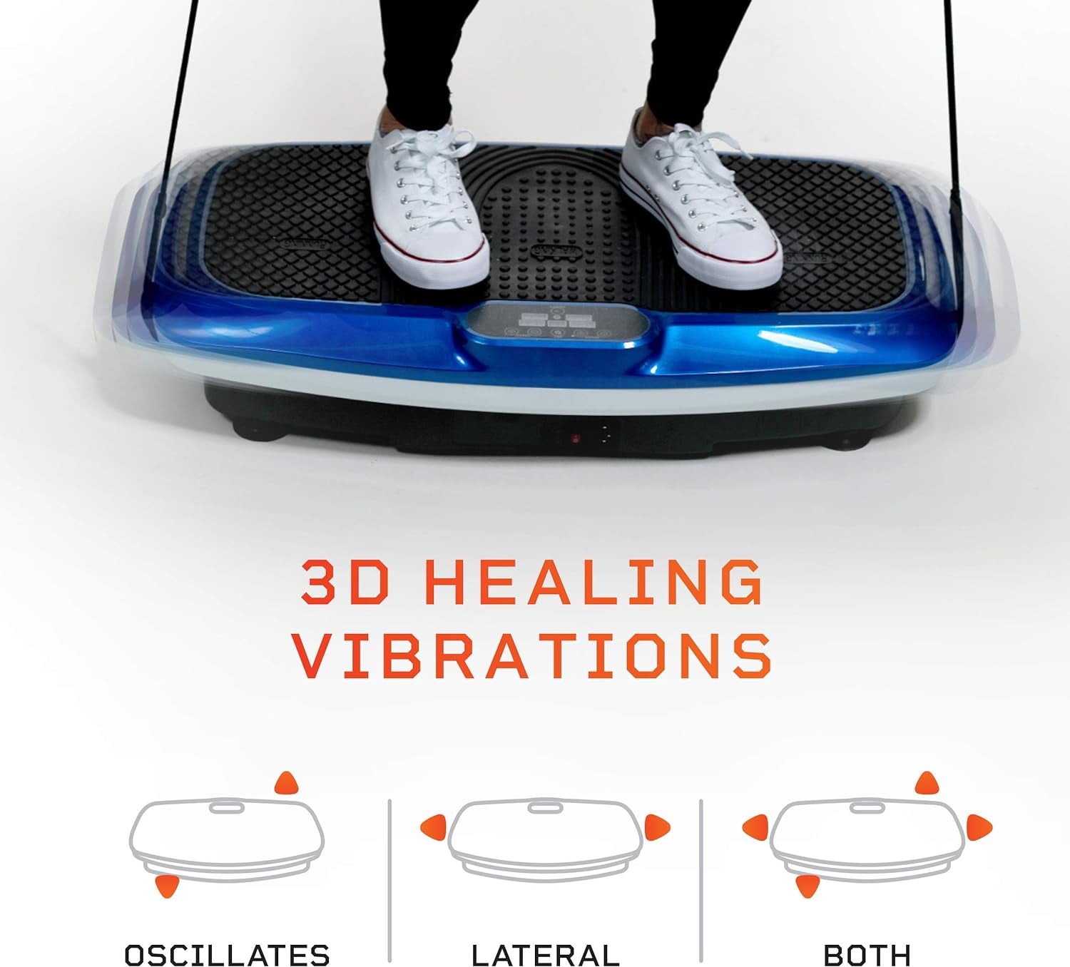 Hovert 3D Vibration Plate Machine - Dual Motor Oscillation, Lateral + 3D Motion Viberation Platform Machine - Full Whole Body Vibrarating Machine for Home Exercise & Fitness