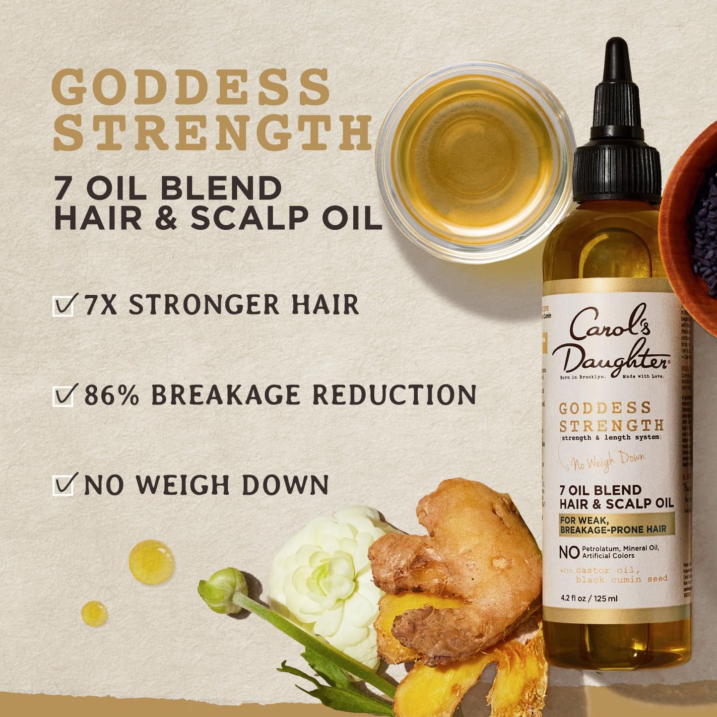 Carol'S Daughter Goddess Strength 7 Oil Blend Scalp and Hair Oil for Wavy, Coily