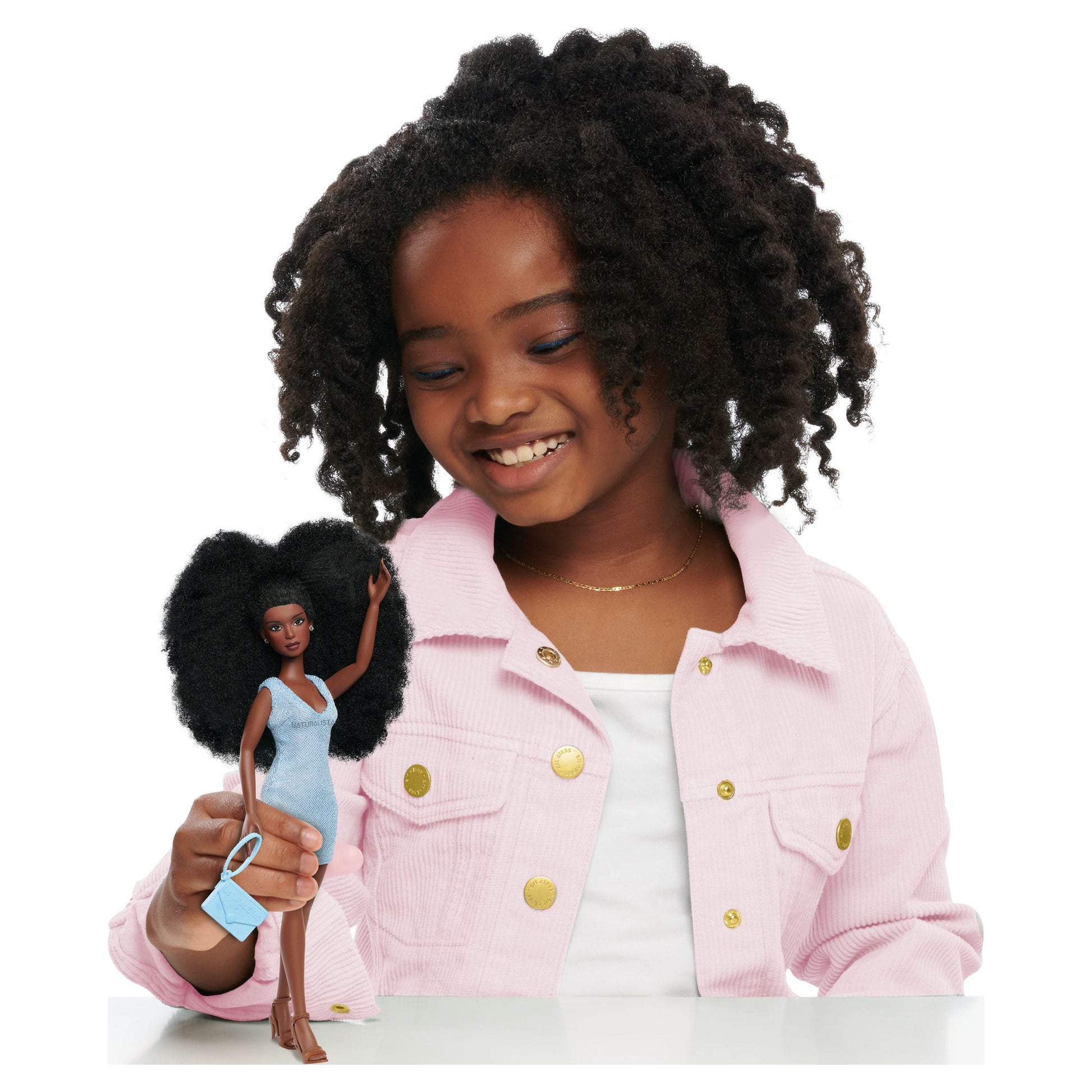 11-Inch Liya Fashion Doll and Accessories with 4C Textured Hair and Deep Brown Skin Tone