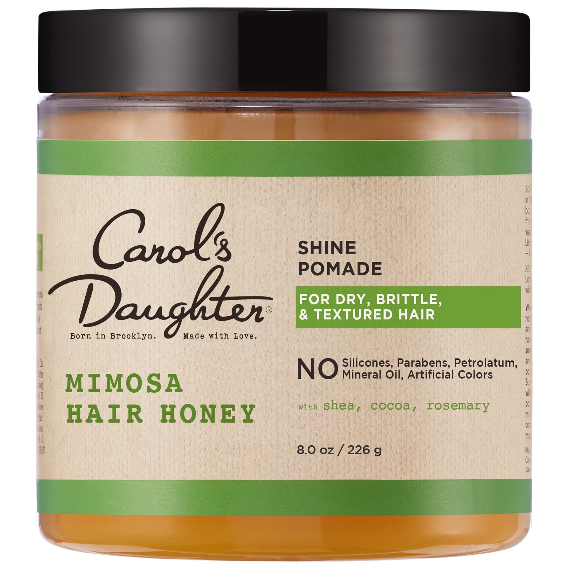 Mimosa Hair Honey Moisturizing Shine Enhancing Curly Hair Pomade, 8 Oz