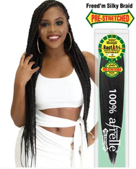 2 Pack Rastafri Freed’M Silky Pre-Stretched Braiding Hair 100% Kanekalon - #30 Light Auburn