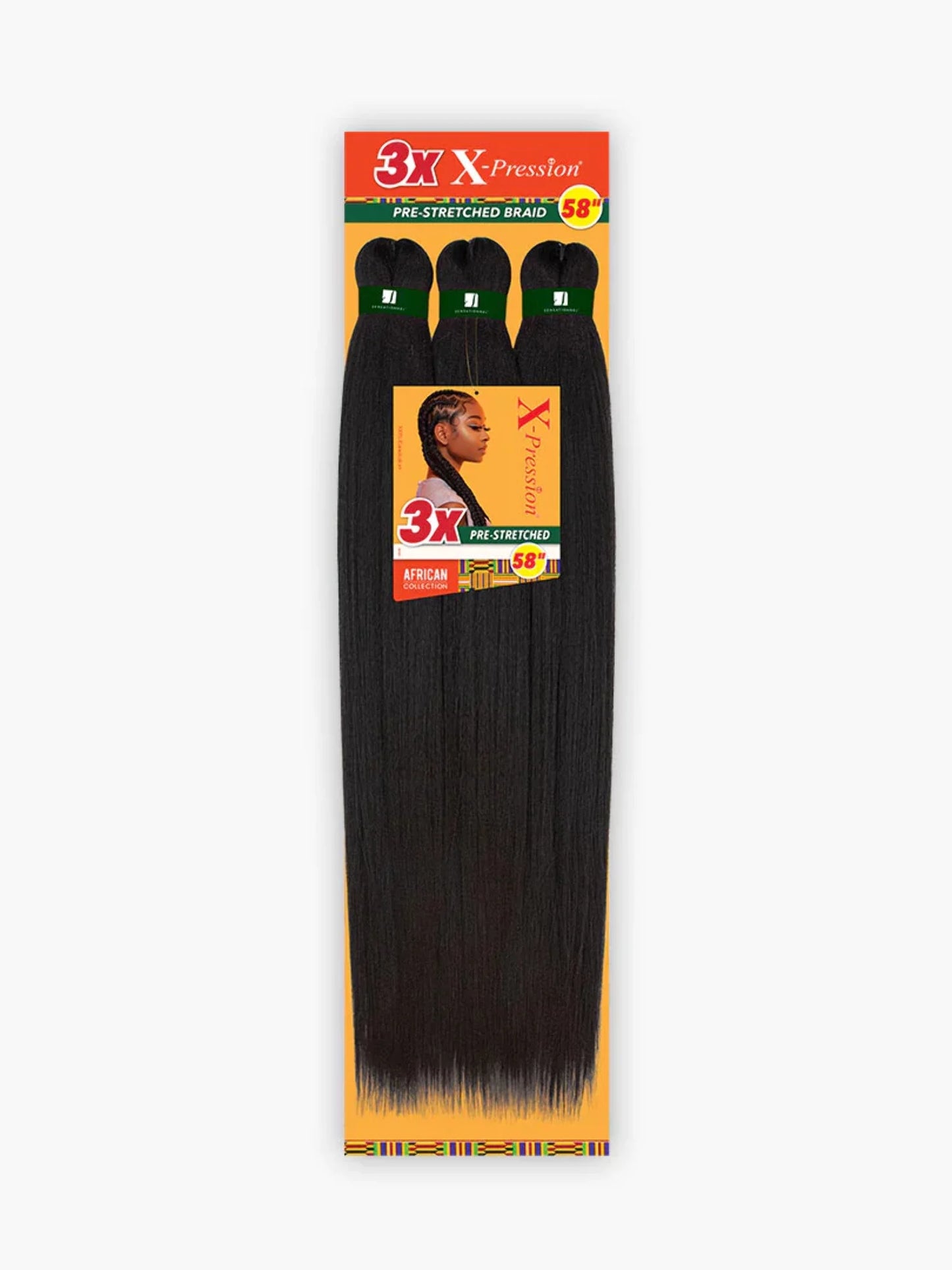 Pre-Stretched Xpression Braiding Hair Pack of 3