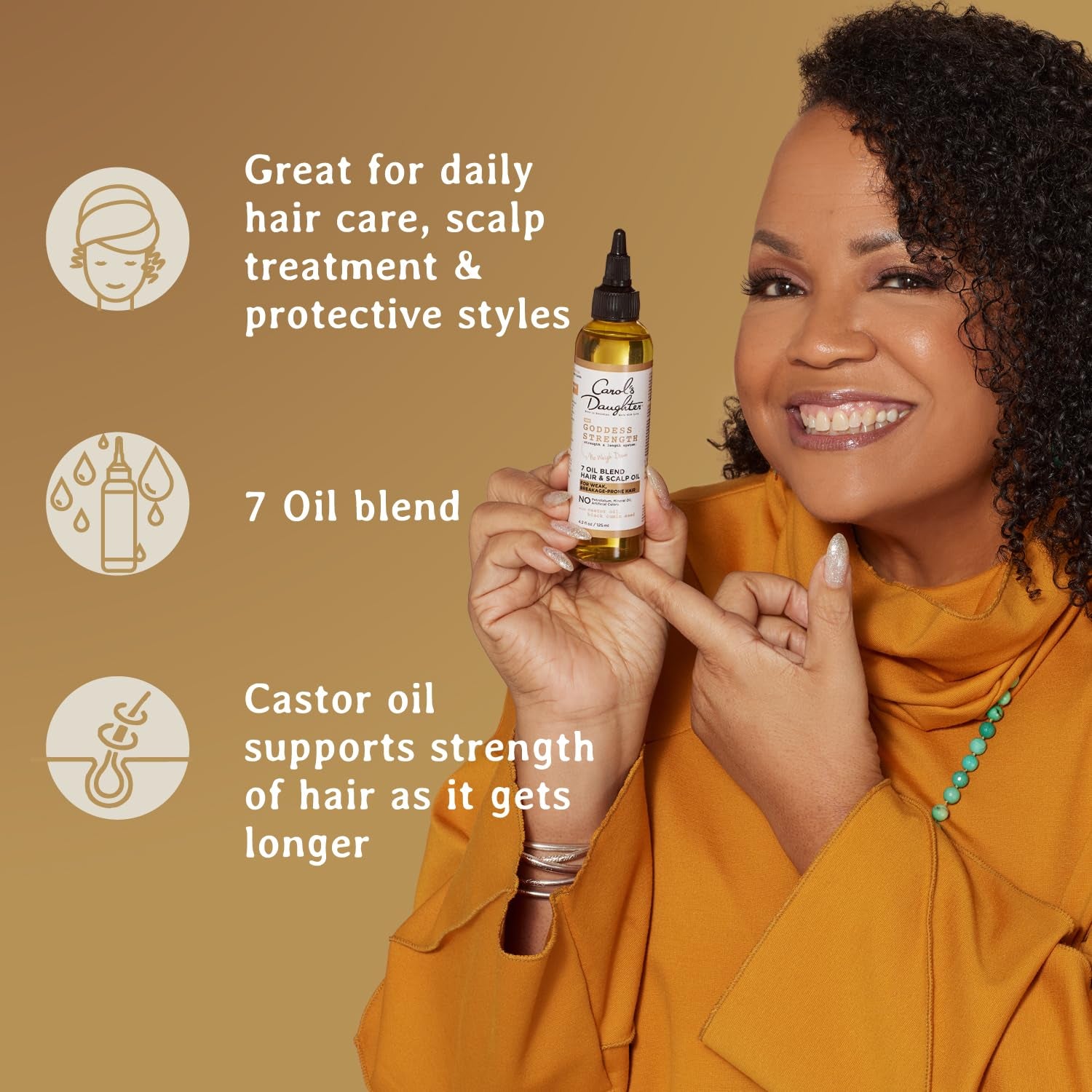 Carol'S Daughter Goddess Strength 7 Oil Blend Scalp and Hair Oil for Wavy, Coily