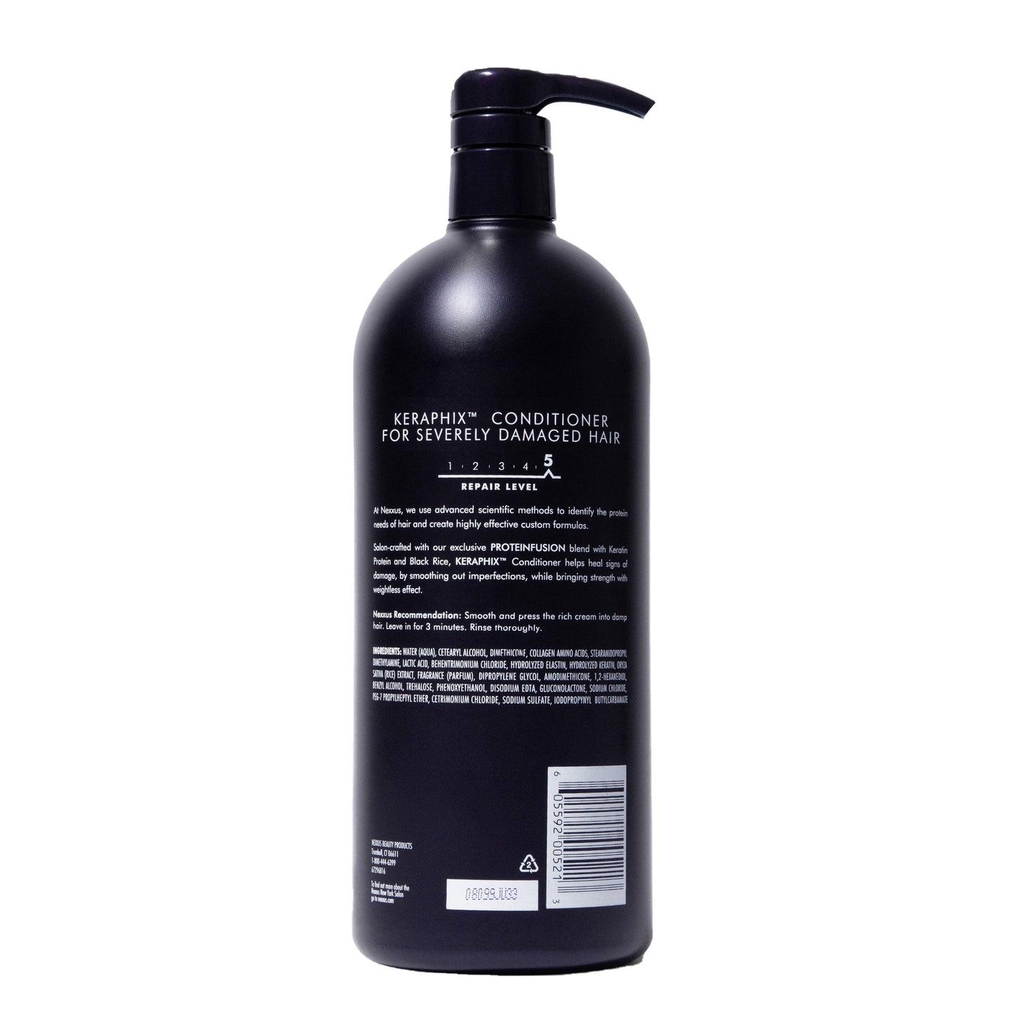 Keraphix with Proteinfusion Conditioner Silicone-Free with Keratin Protein and Black Rice for Damaged Hair 33.8 Oz