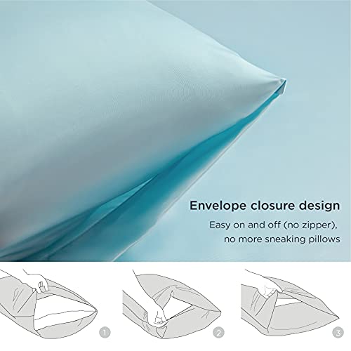 Bedsure Satin Pillowcase for Hair and Skin Queen - Silver Grey Silk Pillowcase 2 Pack 20x30 inches - Satin Pillow Cases Set of 2 with Envelope Closure, Gifts for Women Men