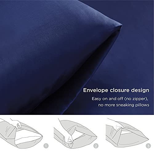 Bedsure Satin Pillowcase for Hair and Skin Queen - Silver Grey Silk Pillowcase 2 Pack 20x30 inches - Satin Pillow Cases Set of 2 with Envelope Closure, Gifts for Women Men