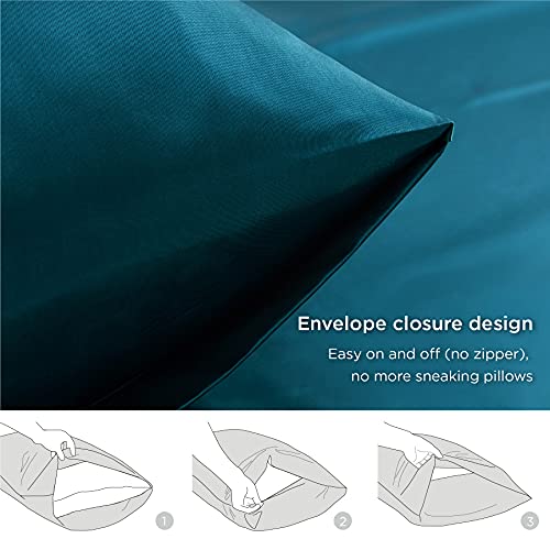 Bedsure Satin Pillowcase for Hair and Skin Queen - Silver Grey Silk Pillowcase 2 Pack 20x30 inches - Satin Pillow Cases Set of 2 with Envelope Closure, Gifts for Women Men